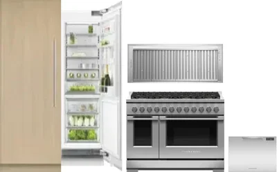 5 Piece Package Includes Refrigerator, Freezer, Range, Hood And Dishwasher